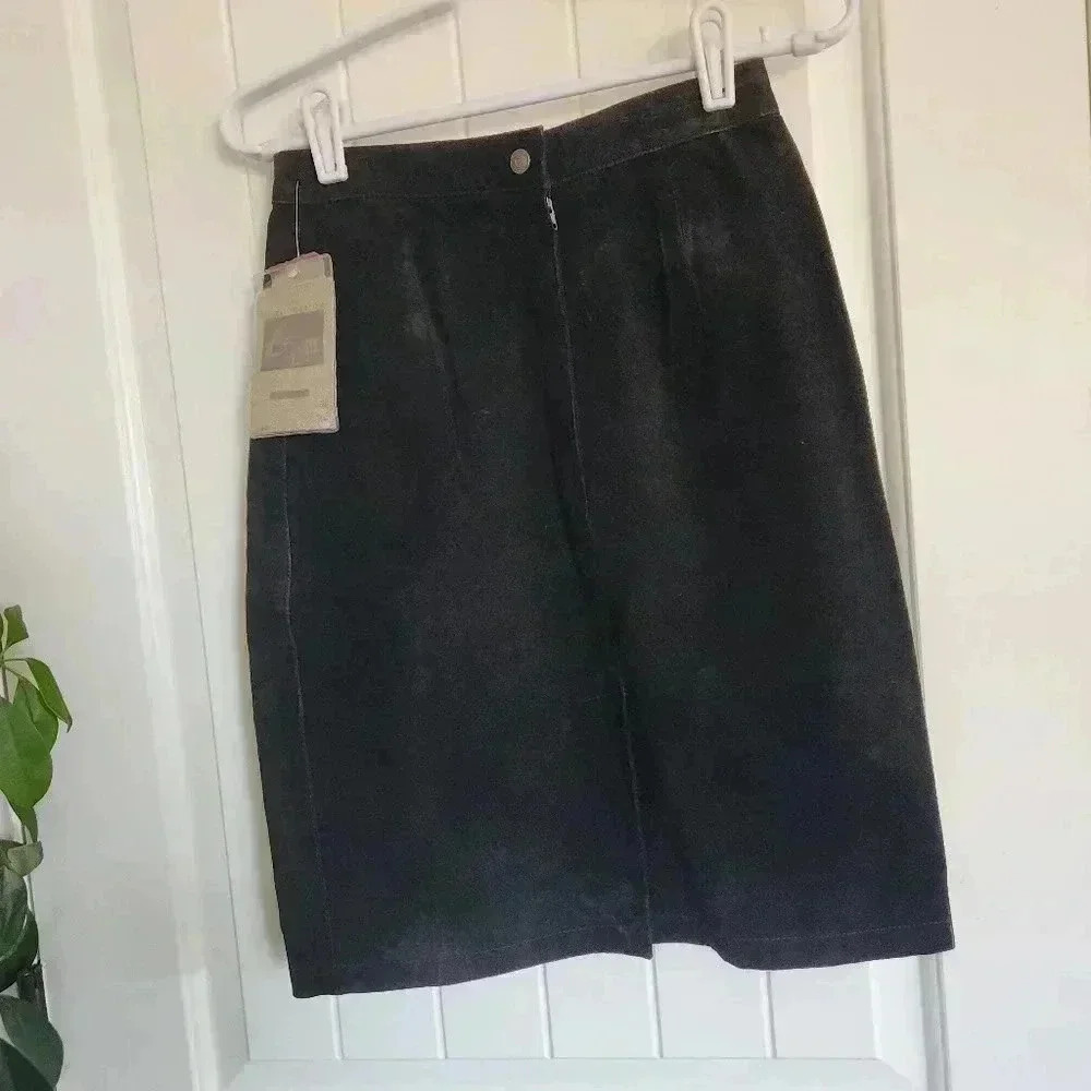 Beautiful vintage suede leather skirt - Picture 3 of 4